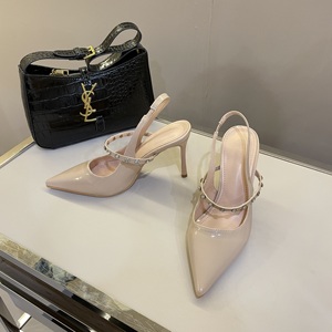 <span class=keywords><strong>Sandali</strong></span> alla moda stile Cool comodi tacchi alti da donna in <span class=keywords><strong>pelle</strong></span> brillante con cinturino alla caviglia - Product Image 6