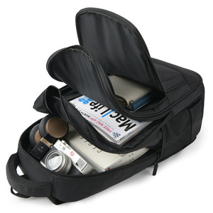 Men's <b>Backpack</b> Lightweight Large Capacity 16 Inch Laptop Compartment Business Travel Shoulder <b>Straps</b> Solid Color - Product Image 3