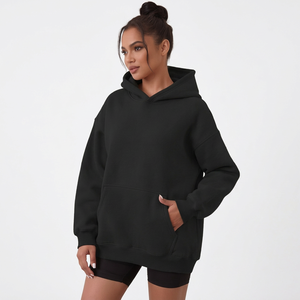 Sudaderas con Capucha para Mujer, Sudadera con Forro, Cuello Alto, Manga Larga, Informal, Otoño Invierno - Product Image 1