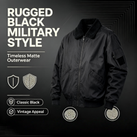 Blouson aviateur rétro en toile pour homme avec logo personnalisé, 100% coton lavé, col en sherpa, fermeture éclair, tailles personnalisées acceptées