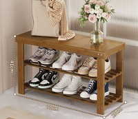 Armoire à chaussures d'intérieur en bois massif avec banc de porte anti-poussière pour enfants pour changer de chaussures pour la cuisine