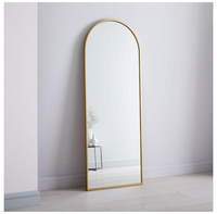 Grand Miroir Sur Pied Sur Mesure d'Alliage d'Aluminium Moderne, Décoratif de Salon, en Forme d'Arche, Miroir Psyche