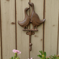 Crochets en fonte de fer forgé en forme de canard, créatifs et mignons, porte-manteaux robustes et durables pour maisons, jardins, hôtels, patios