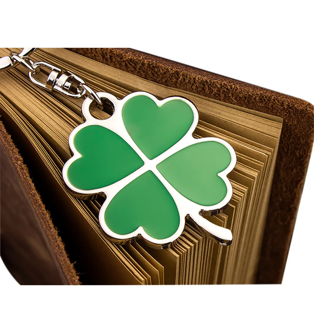 Giá Rẻ Và Chất Lượng Cao Bốn Lá Clover Key Vải Màu Đen Biểu Tượng Tùy Chỉnh Dây Buộc Trống Xe Đạp Móc Chìa Khóa