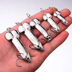 Metal Spoon Penis Shape Fishing Lures 5g 10g 15g 20g Golden Sequin