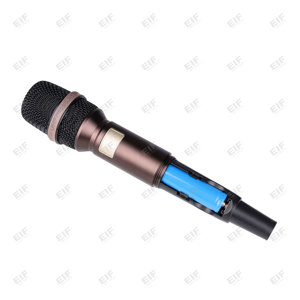 Microphone sans fil double canal HC-1000 avec capteur infrarouge, conception portable rechargeable et connecteur XLR - Product Image 5