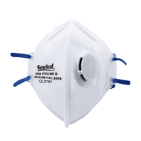 FFP3 NR D Respirateur jetable Plat Plié Coton Masque Valve CE Approuvé Pass Dolomite Test pour Protection contre la poussière EN149 Certifié