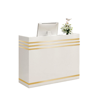 Comptoir de caisse tendance, comptoir d'accueil moderne et minimaliste, bureau d'accueil commercial pour salons de manucure et magasins de vêtements