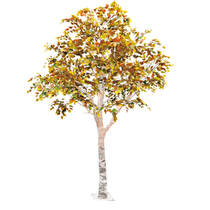 Albero <span class=keywords><strong>di</strong></span> Betulla Bianca Artificiale per Giardino in Fibra <span class=keywords><strong>di</strong></span> Vetro Resistente ai Raggi UV Durevole Ecologico per Decorazione Architettonica - Product Image 5