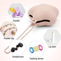Boîte de rangement portable en silicone pour sucettes, anti-poussière et sécurisée, pour le stockage quotidien des tétines de bébé