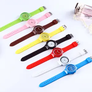 S1960 Couple watches wholesale candy color casual simple silicone jelly color quartz student watch