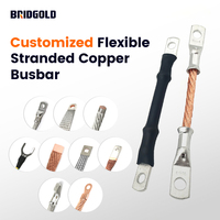 Nouvelles barres omnibus personnalisées en cuivre nu/étamé, conducteurs flexibles multibrins avec cosses 100mm²-500mm², 6mm², 10mm² pour batterie