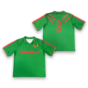 Custom Green Color Design Sublimation Print Shirts Soccer Jersey