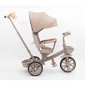Poussette 4-en-1 pour bébé, <span class=keywords><strong>tricycle</strong></span> à pousser pas cher, <span class=keywords><strong>tricycle</strong></span> à 3 roues pour fille, tricycles pour tout-petits - Product Image 5