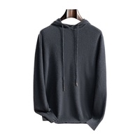 Pull à capuche en cachemire à l'odeur d'osmanthus pour homme, pull-over décontracté à manches longues, cardigan tricoté – Vente en gros