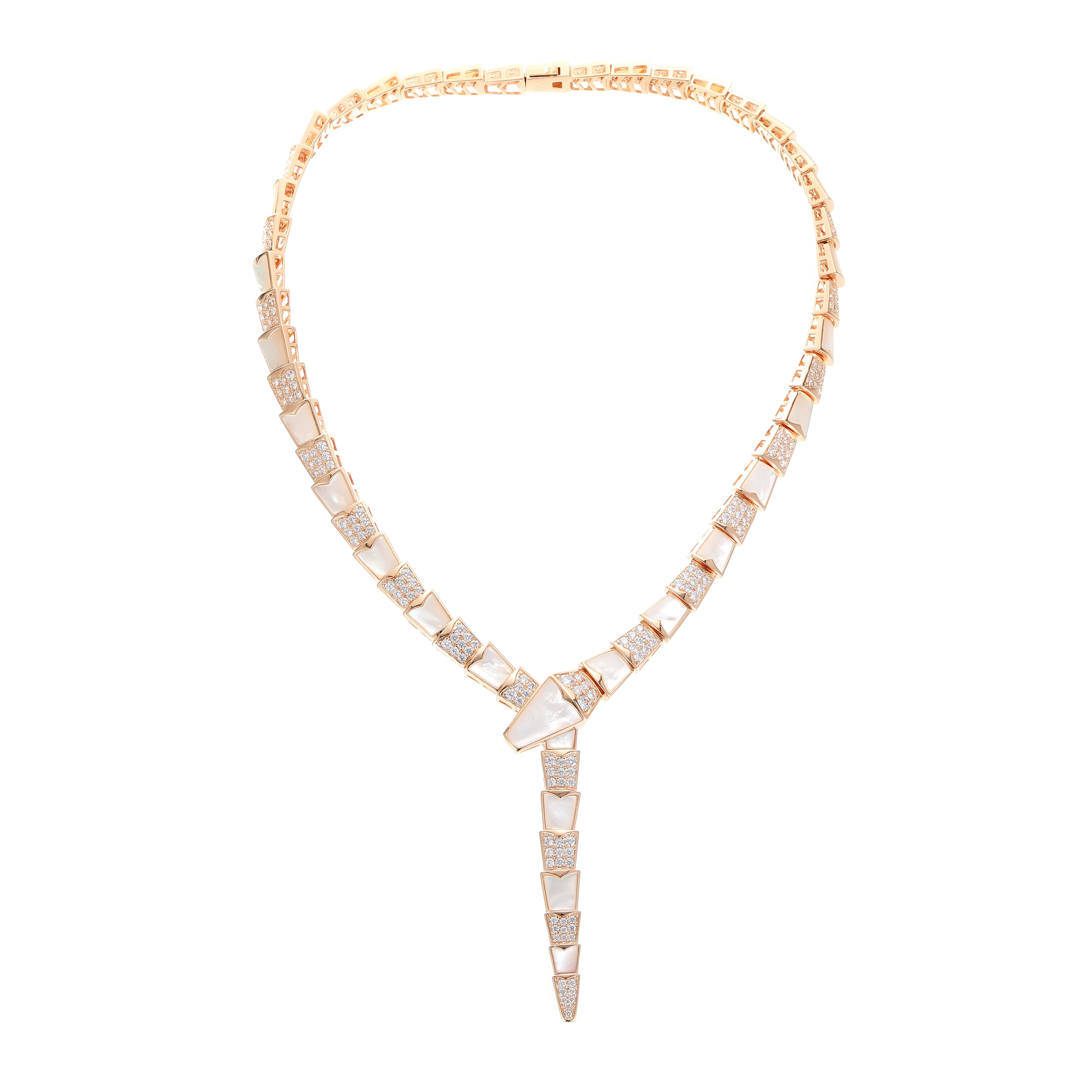 El nuevo diseño de la fábrica 2023 exagera la tendencia de las joyas de collar Fritillaria de serpiente de celebridad de gama alta para mujeres chapadas en oro