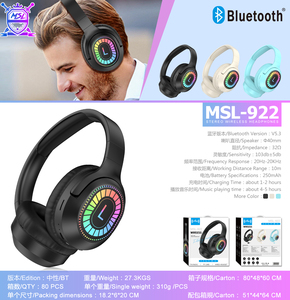 RGB ánh <span class=keywords><strong>s</strong></span>áng không dây Over-ear Tai nghe thời trang enc tiếng ồn hủy bỏ chơi game tai nghe du lịch thể thao Điện thoại di động tương thích IPX4 JL - Product Image 6