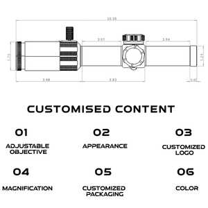 Mira Óptica Variable TYPHON PA 1-8X24 FFP LPVO, Cristal <span class=keywords><strong>ED</strong></span>, Cuerpo de Aluminio Relleno de Nitrógeno, Múltiples Ajustes para Exteriores - Product Image 6