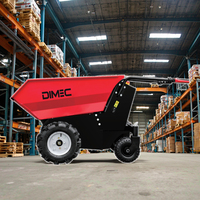Mini Dumper Sur Roue Robuste Électrique Capacité de 500kg Certifié CE Conçu pour les travaux de construction et d'aménagement paysager légers