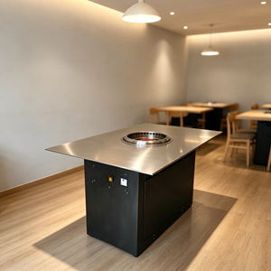 Table de barbecue commerciale Jilu en acier inoxydable, facilement démontable, sans fumée, auto-purifiante, avec échappement inférieur pour la restauration - Product Image 2