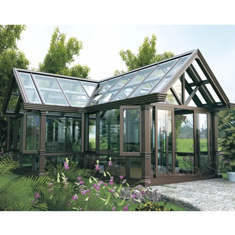 Современный французский дизайн теплицы сборные дома зимний Садовый дом алюминиевый солярий на четыре сезона
