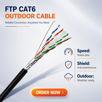 Câble FTP Cat6 Prix Usine, Câble Cat5e Techcom, Prises Patch LAN Cat 6, Caméra 1500d, 4 Paires 24AWG, Réseau Fabriqué en Chine