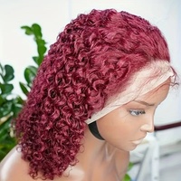 Nouvelles perruques sans lacets fabriquées à la machine, style européen et américain, pour femmes, coupe bob, noir naturel, raie au milieu, courtes et bouclées, résistantes à la chaleur.