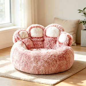 Cama para Perros con Forma de Pata de Oso, de Felpa Suave, Cálida para Invierno, Nido para Gatos, Colchoneta para Dormir para Mascotas, Sofá Cama para Perros y Gatos Medianos y Grandes - Product Image 1