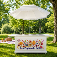 Chariot à bonbons en bois blanc moderne et pliable pour les fêtes de mariage, style simple, présentoir de bar à collations en vente pour les décorations d'événements
