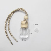 4ml Creative voiture lanière bouteille de parfum rétroviseur parfum voiture désodorisant diffuseur aromathérapie verre bouteille vide