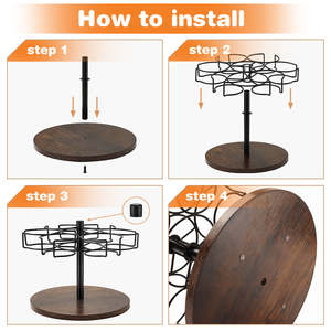 Organizzatore Girevole Nero per Portabicchieri per Bottiglie d'Acqua Stanley da 40 Oz, Supporto di Stoccaggio Facile da Installare - Product Image 5