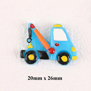 Gran oferta, herramienta de tráfico, tema, camión de bomberos, excavadora, <span class=keywords><strong>ambulancia</strong></span>, grúa, diseño, Parte posterior plana, cabujones de resina - Product Image 3