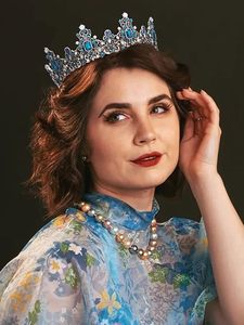 Corona da Regina per Donne - Tiare e Corone Nuziali Barocche, Tiara Gioiello, Accessori per Capelli per Ballo di Fine Anno, Compleanno, Halloween - Product Image 5