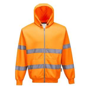 PORTWEST - B305ORRXL Sweat à capuche zippé orange haute visibilité-EAN 5036108252442 HI-VIS WORKWEAR - Product Image 1