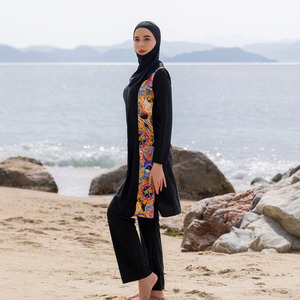 Muslim Modest Swimwear Women Full Coverage Burkini Set Quick Dry Breathable Custom Logo Wholesale - Product Image 5