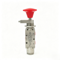 Vanne de relais OEM en acier inoxydable SS316 avec réinitialisation manuelle pour milieu pneumatique ou huileux, taille de port 1/4 po pour système de contrôle de tête de puits