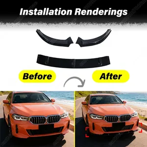 สำหรับรถยนต์ BMW ซีรีส์ 6 รุ่น G32 630i 640i 630d 640d ปี 2019 2020 2021 2022 M Sport ชุดแต่งสปอยเลอร์กันชนหน้า - Product Image 2