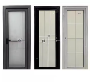 Porte de salle de bain battante en alliage d'aluminium, style moderne minimaliste de luxe léger, étanche, insonorisée, pour villa et chambre, ou pour toilettes - Product Image 2