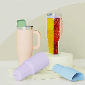 Vendita all'ingrosso <span class=keywords><strong>MU</strong></span> 2-parte inserto interno in Silicone per tazza-divisore per bevande a doppio vano per bicchieri e tazze - Product Image 5