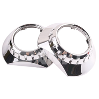 Cache-projecteurs chromés argentés de 2,5 pouces style DQ30-ZKW pour phares de voiture, accessoires de lentilles de rétrofit HID Bi-LED
