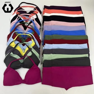 Nahtloses Yoga-Set für Damen, Workout-Scrunch-Leggings-Set, Sport-BH mit Trägern, Fitness-Gym-Kleidung, Workout-Set, 2-teilig - Product Image 1