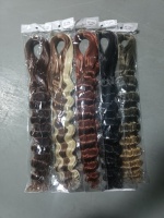 Extensions de cheveux synthétiques à tresser de 20 pouces, type Luna Curl Deep Wave, teintes, en fibre haute température, pour tresses au crochet