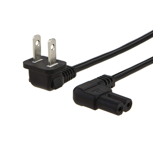 Dây Nguồn Góc Phải Phân Cực 2 Khe IEC-60320 IEC320 C7 Đến NEMA 1-15P Dài 6ft 2 Prong AC Cáp Treo Tường - Product Image 3