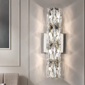 Applique murale en cristal LED moderne de luxe pour la décoration intérieure, couloir, chambre à coucher, salon, lampe de chevet, installation encastrée facile - Product Image 1