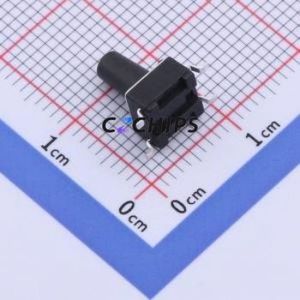 TS-1102SD-B-L-B Tactile Switch SMD-4P,6x6mm Switch Single Pole Single Throw Round Button 1.6N Vertical Mount - Product Image 2