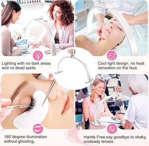 Đèn bàn làm móng hình bán nguyệt LED, đồ dùng tiệm nail, bán buôn, có thể gấp gọn, đèn làm móng có thể điều chỉnh độ sáng - Product Image 2