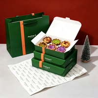 Boîte à tartelettes jetable en papier kraft blanc personnalisée en matériaux recyclés, avec revêtement UV, pour emballage alimentaire de boulangerie, sac en papier gaufré