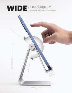 Support de téléphone en aluminium Lamicall <span class=keywords><strong>pour</strong></span> bureau, angle réglable, support de téléphone portable en métal, antidérapant, résistant aux rayures, station d'accueil mobile - Product Image 5