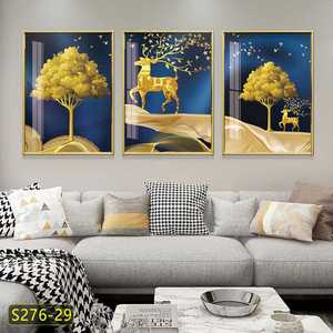 Affiche en toile de peinture d'animaux marins d'art de mur de baleine de Style moderne pour la décoration de couloir d'entrée de barre de café - Product Image 2