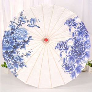 Parasol Artisanal Japonais et Chinois pour Décoration de Plafond, Accessoire de Danse, Parapluie en Tissu Fait Main, Diamètre 84cm, en Bambou, Coton et Papier - Product Image 3